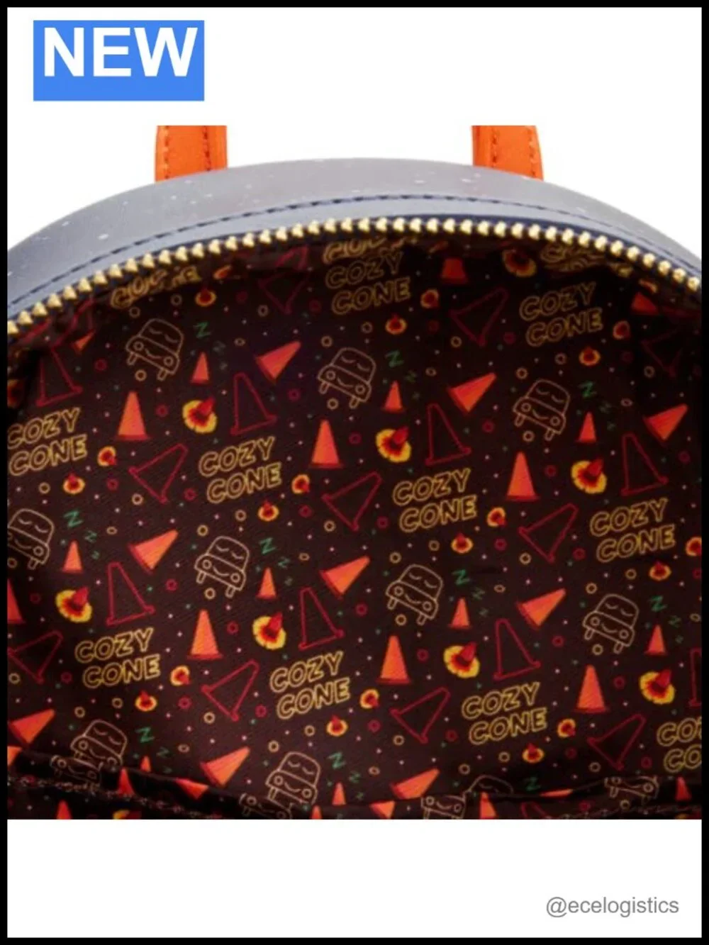 Loungefly Disney Pixar Cars Cozy Cone Shoulder Bag Faux Leather Glow in Dark